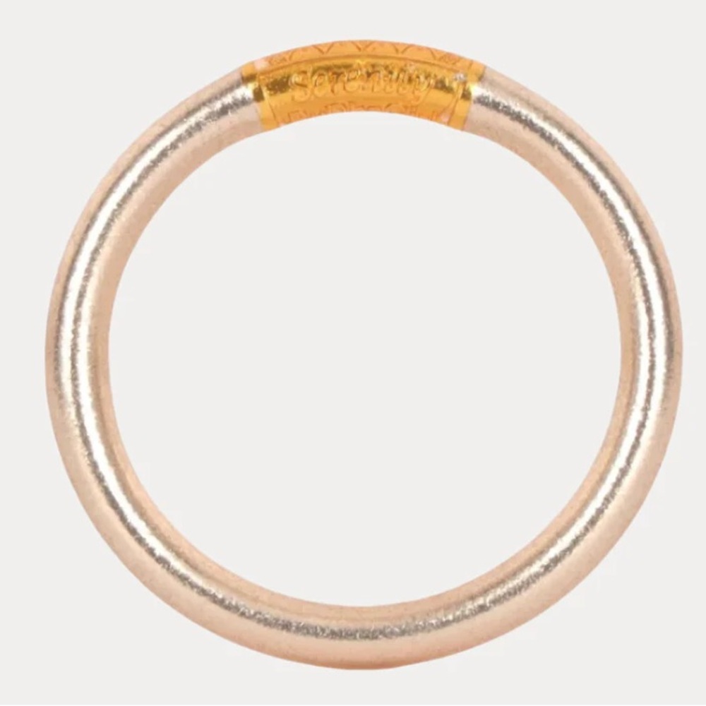 BuDhaGirl Champagne Tzubbie All Weather bangle, size medium NWT
